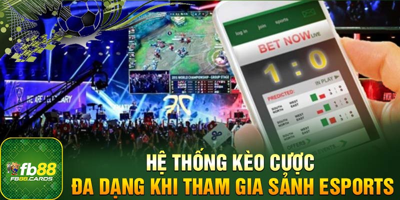 Hệ thống kèo cược đa dạng khi tham gia sảnh Esports